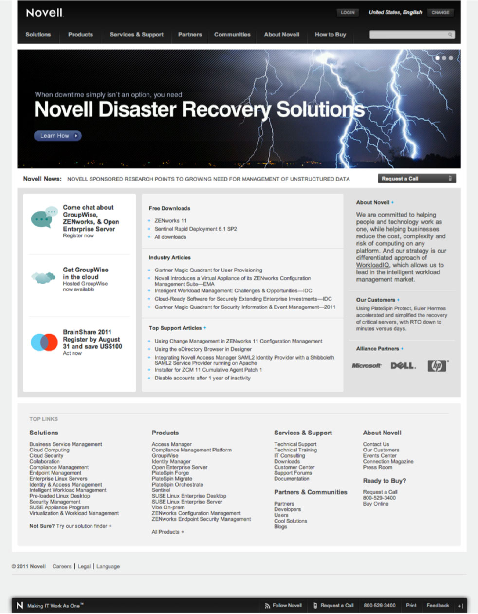 Novell 2009 redesign